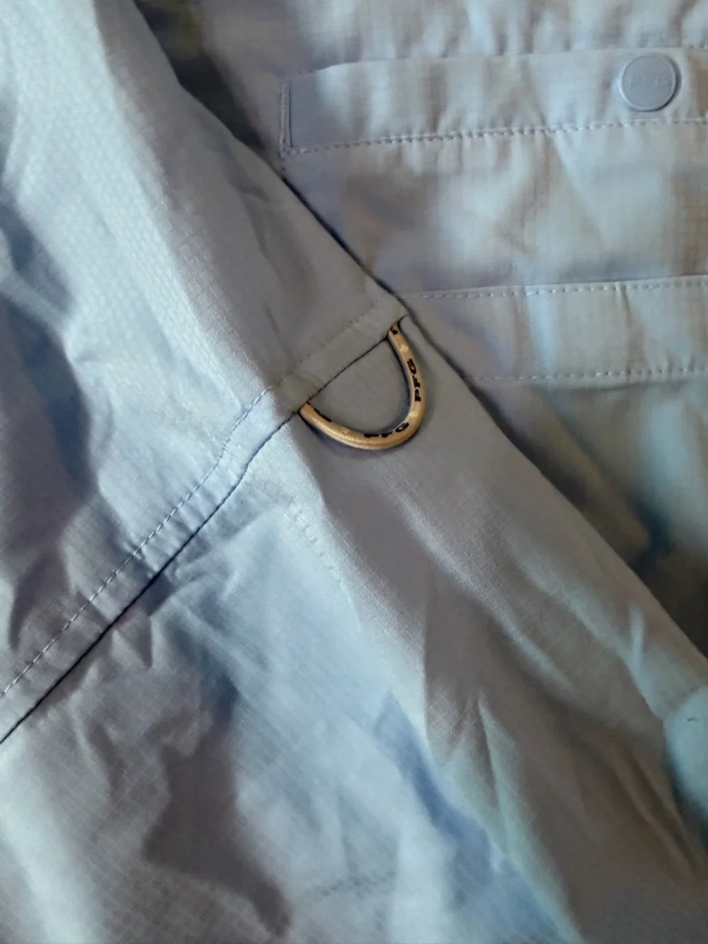 Columbia Men’s Light Blue Long-Sleeve Button-Down Fishing Shirt - Picture 7 of 10